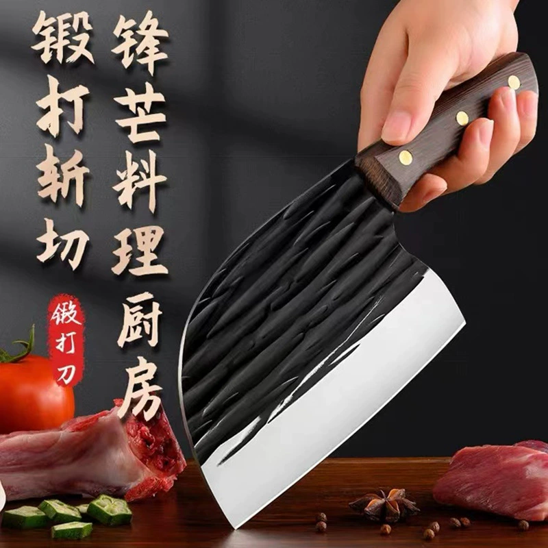 Stainless Steel Kitchen Kitchen Kitchen Kitchen Kitchen Kitchen Kitchen Black Fish Head cuts two knife cut vegetables and cut meat handmade