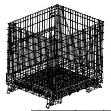 设计非标尺寸仓储笼|图纸厂家广东欧式线杯仓库笼折叠蝴蝶笼制造
