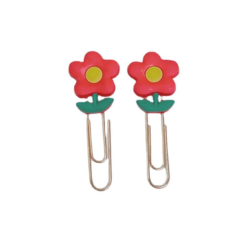 Lindo marcador clip de metal regalo para estudiantes clip de forma especial de oro rosa clip de dibujos animados creativo al por mayor