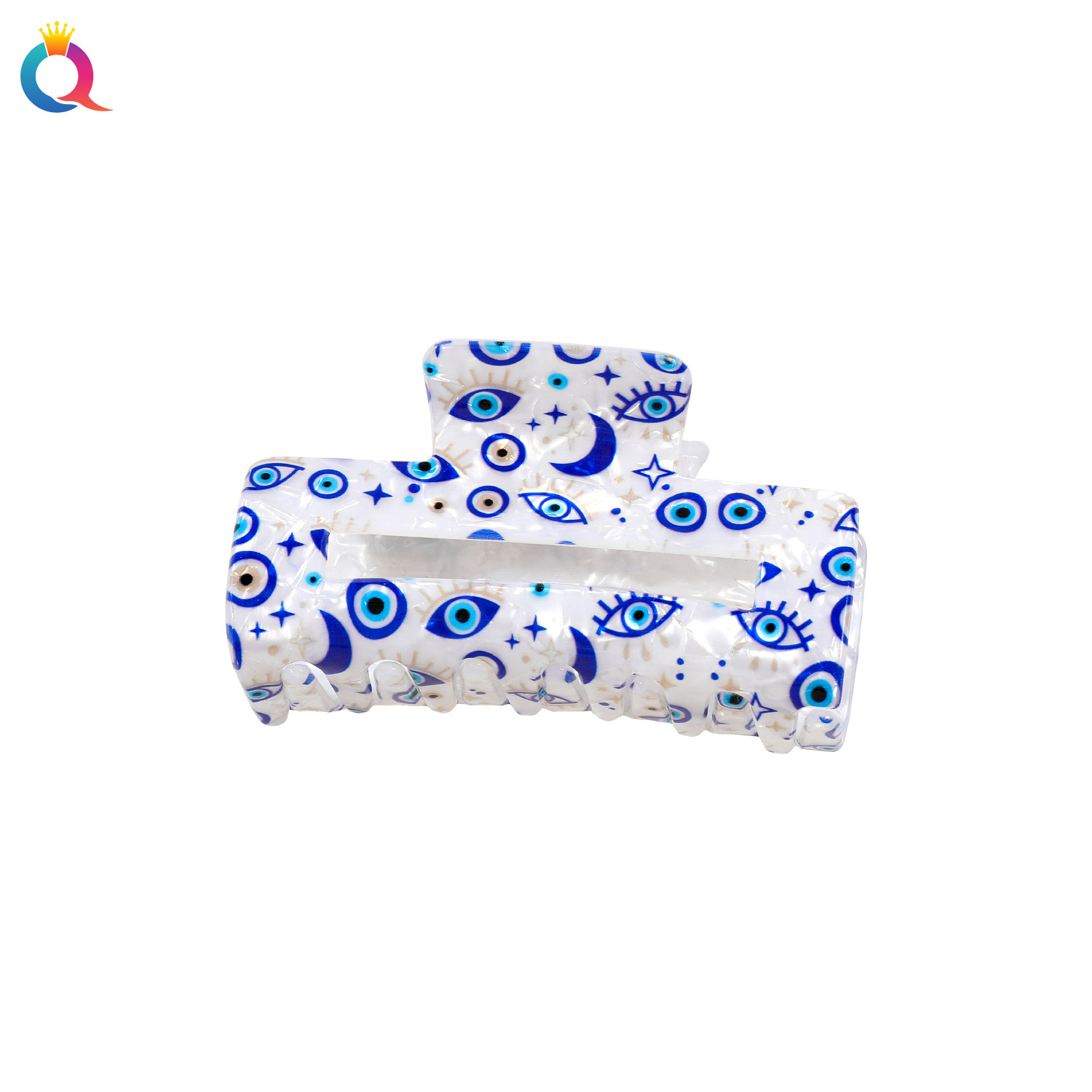 50g Weight Hair Claws Hair Accessories Type 1 Piece Quantity Casual, Daily Occasion Plastic Material Devil's Eye Pattern Women's Gender Retro, Simple Style Style Women's Retro Simple Style Devil's Eye Plastic Hair Claws 2