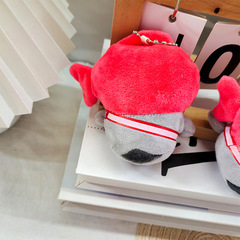 日系正能量錦鯉招財企鵝掛件可愛好運學生書包新年掛件毛絨鑰匙扣