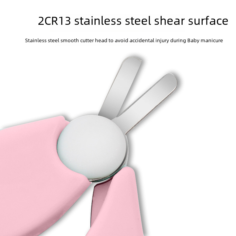 Baby Nail Scissors with Stainless Steel from Manufacturer, Anti-Slip Design for Newborns, Micro Trimming Baby Nail Clippers, Nail Care Tool