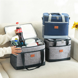 Insulated Bag, Large Cold Storage Ice Bag, Thickeneded Waterproof Lunch Box Bag, Outdoor Portable Meal Delivery Food Cooler Picnic Bag