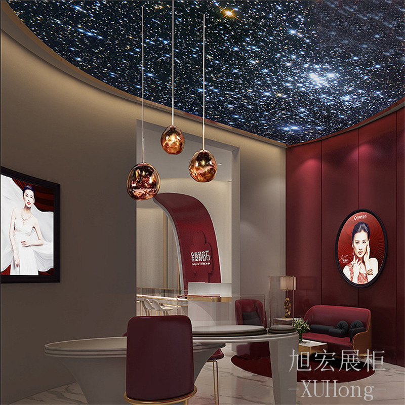 厂家供应黄金珠宝展示柜旭宏饰品展柜珍贵红宝石展示体验台