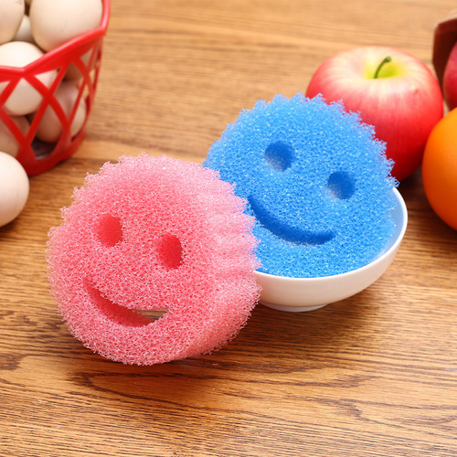Creative smiling face magic cleaning wipe, imitation loofah sponge wipe, honeycomb sponge, household kitchen cleaning dishwashing cotton