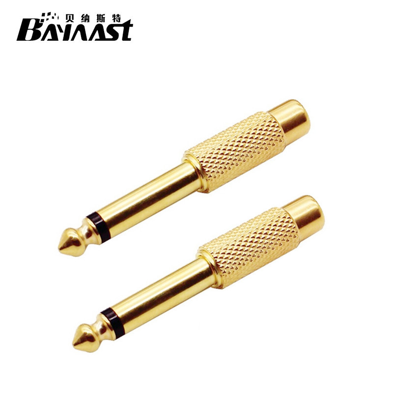 6.5 to Lotus female mixer guitar adapter audio adapter 6.5mm plug to AV Adapter