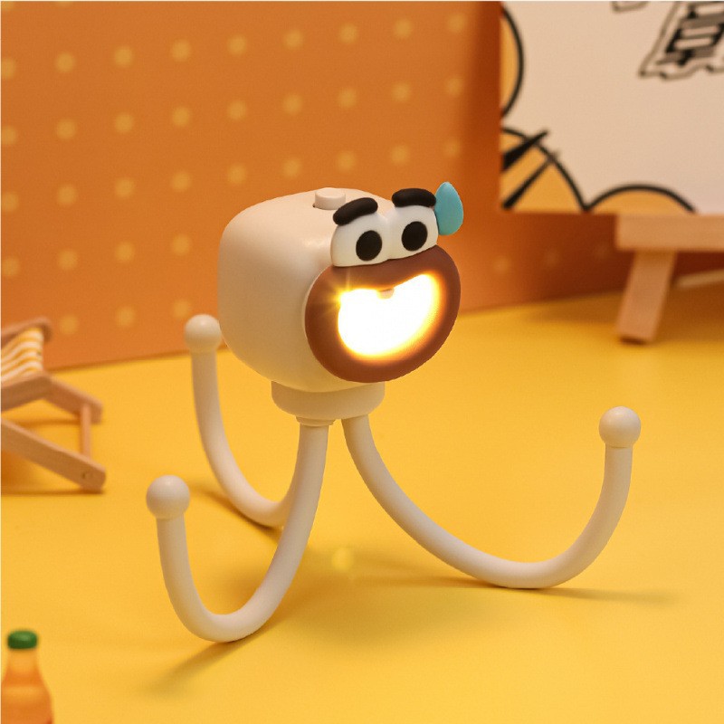 Beige octopus lamp