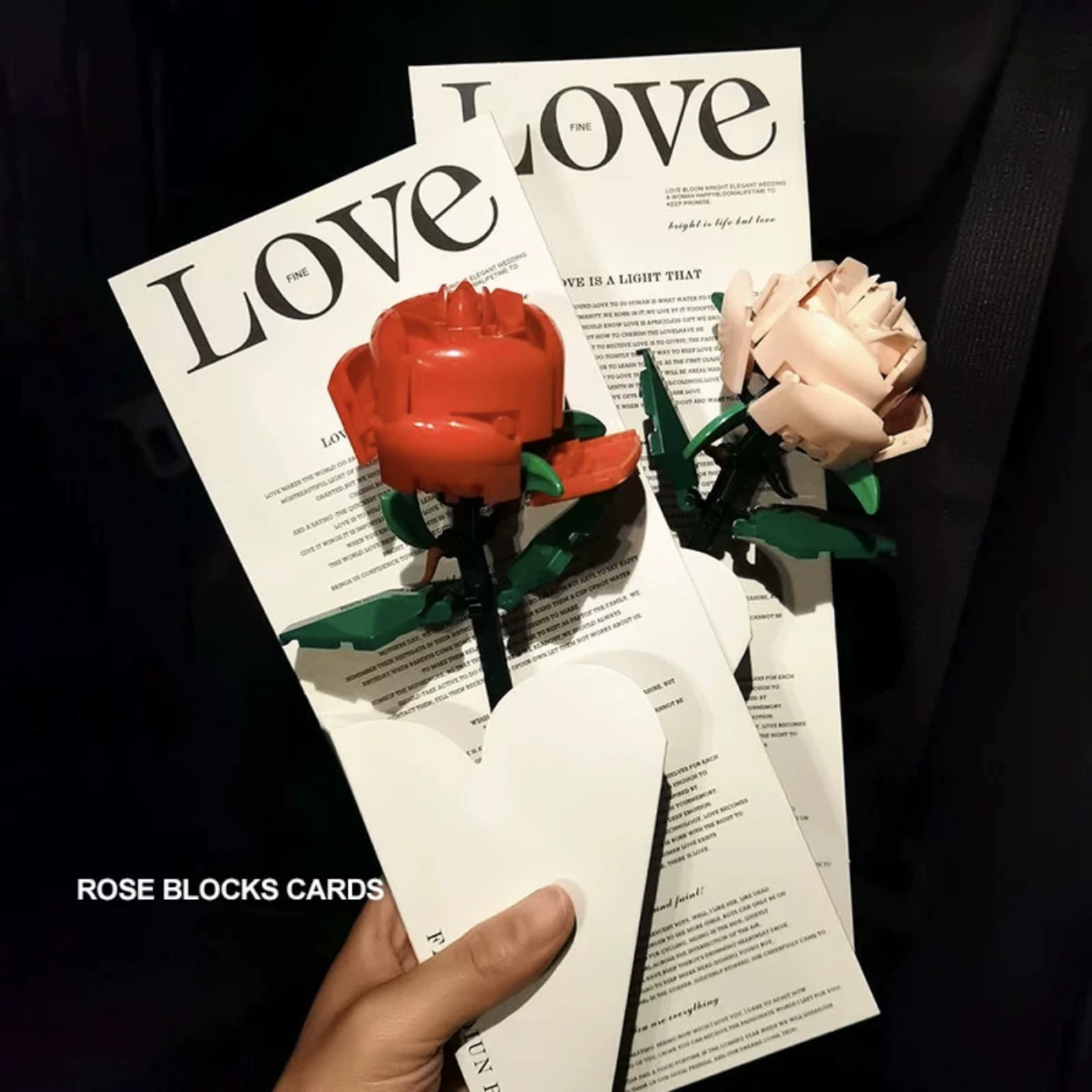 Цветы из строительных блоков, оптовая продажа цветов через границу, ручная сборка, букеты из мелких роз, открытки, подарки учителям на праздники, экспорт в Россию