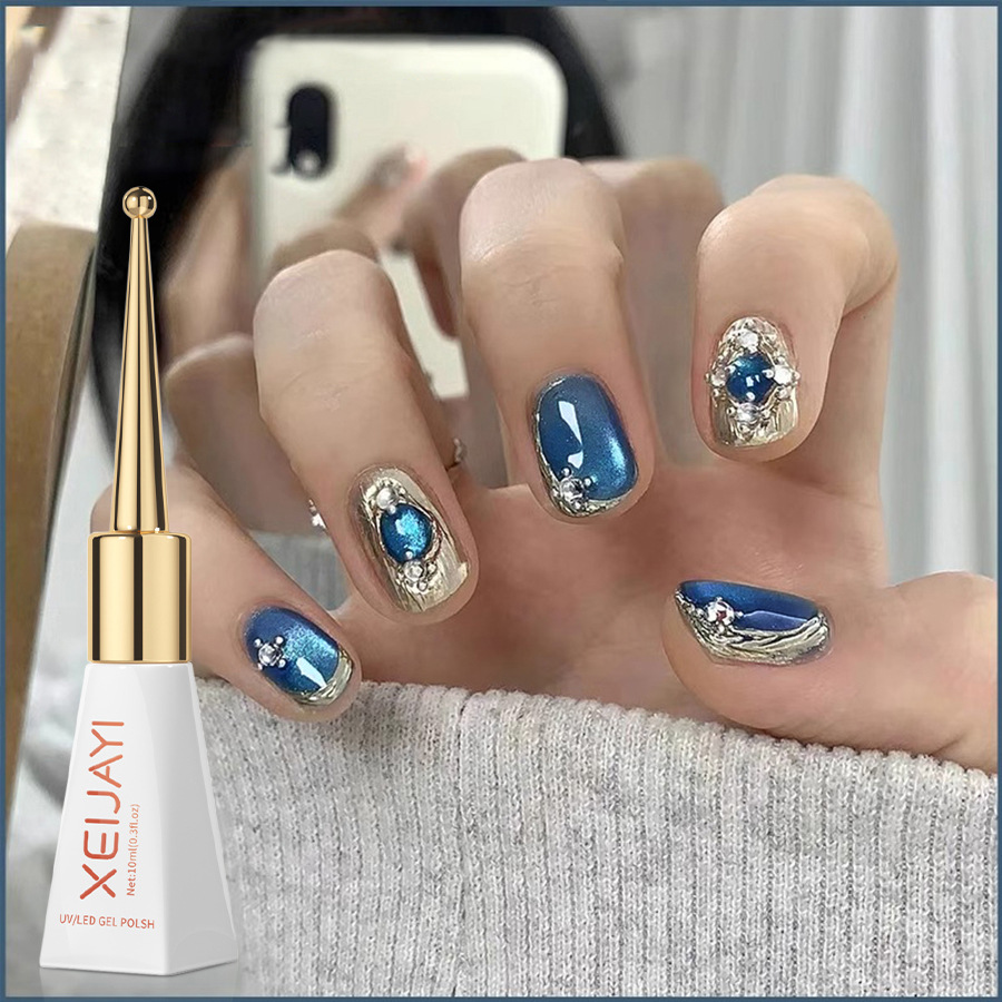 Esmalte de Uñas Ojo de Gato Blanco Perla de Vidrio para Salón de Uñas image 5
