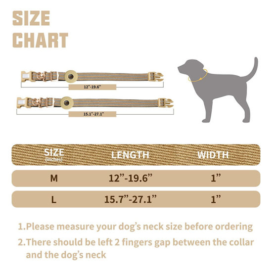 Strict selection of Airtag dog collar anti-lost pet collar reflective 360 anti-winding collar Amazon explosions