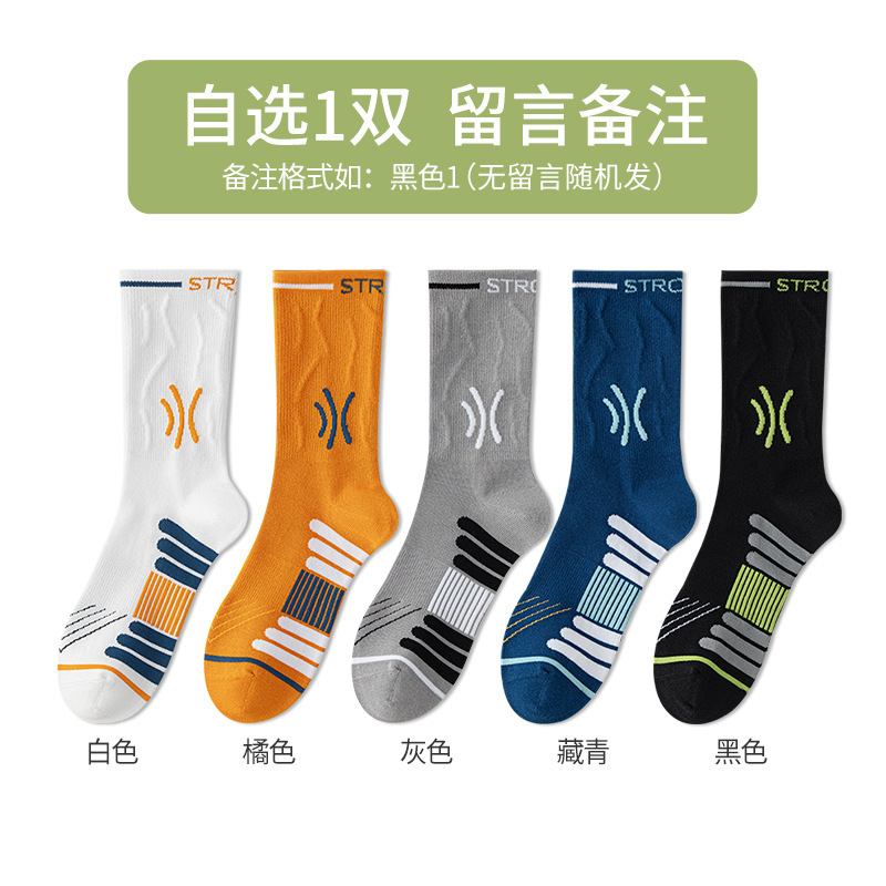 专业篮球袜子男款青少年运动中筒袜100%纯棉防臭夏天薄款羽毛球袜|undefined