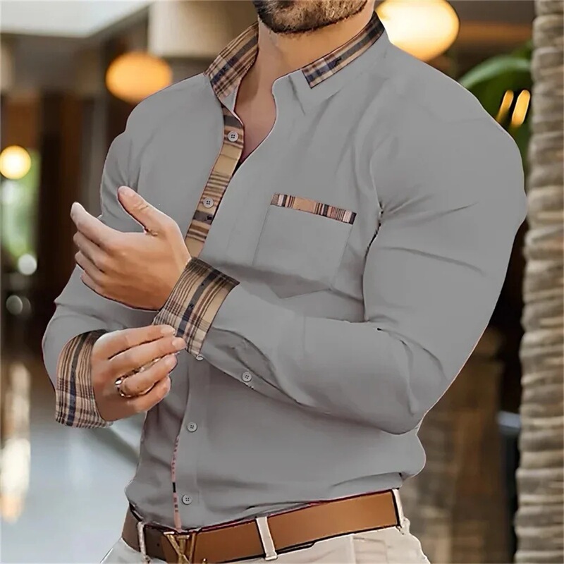 Men's Business Lapel Shirt Office Casual Outdoor Streetwear Shirt Soft and Comfortable Men's Premium Top Men's Business Lapel Shirt Office Casual Outdoor Streetwear Shirt Soft and Comfortable Men's Premium Top