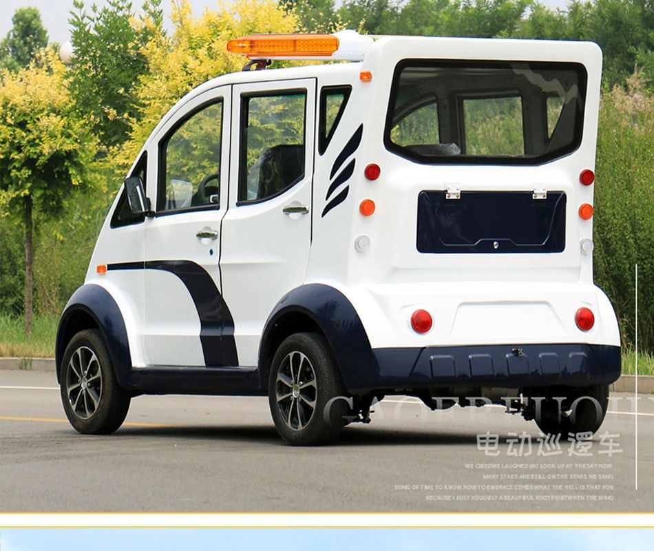 Electric Patrol Car for Residential Property Management, Semi-Enclosed Sightseeing Vehicle, Security Custom-Made 4-8 Seat Electric Patrol Car