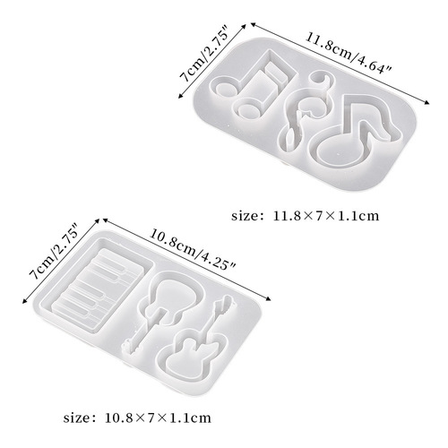 DIY Crystal Resin Flowing Sand Music Instrument Pendant Mold, Note Guitar Piano Flowing Sand Pendant Bracket Mold