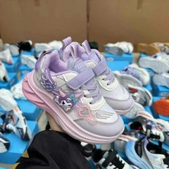 女の子のスポーツシューズ 2025 春と秋の新しいメッシュ通気性多用途ソリッドソールお父さん靴中型および大型子供用カジュアルシューズ