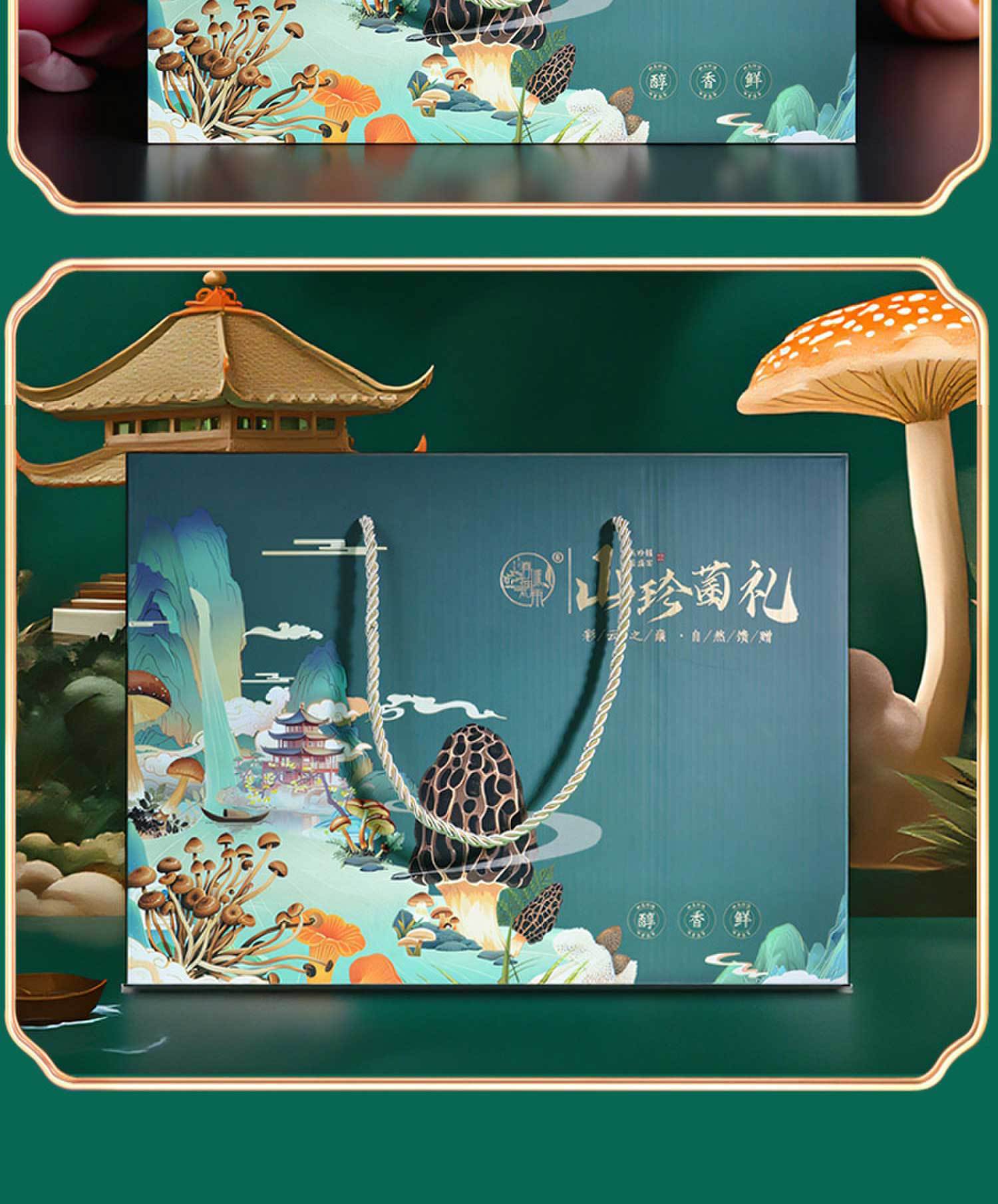 Yunnan Wild Mushroom Gift Box Dried Morel and Chanterelle Soup Pack 355g Nine Mushroom Assortment preparation