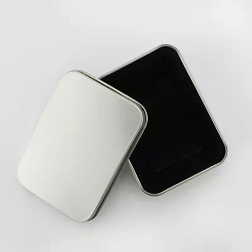 Brass USB Memory Stick Square Box Tea Gift Iron Box Bearing Decor Metal Packaging Box Medal Open Window Small Iron Box