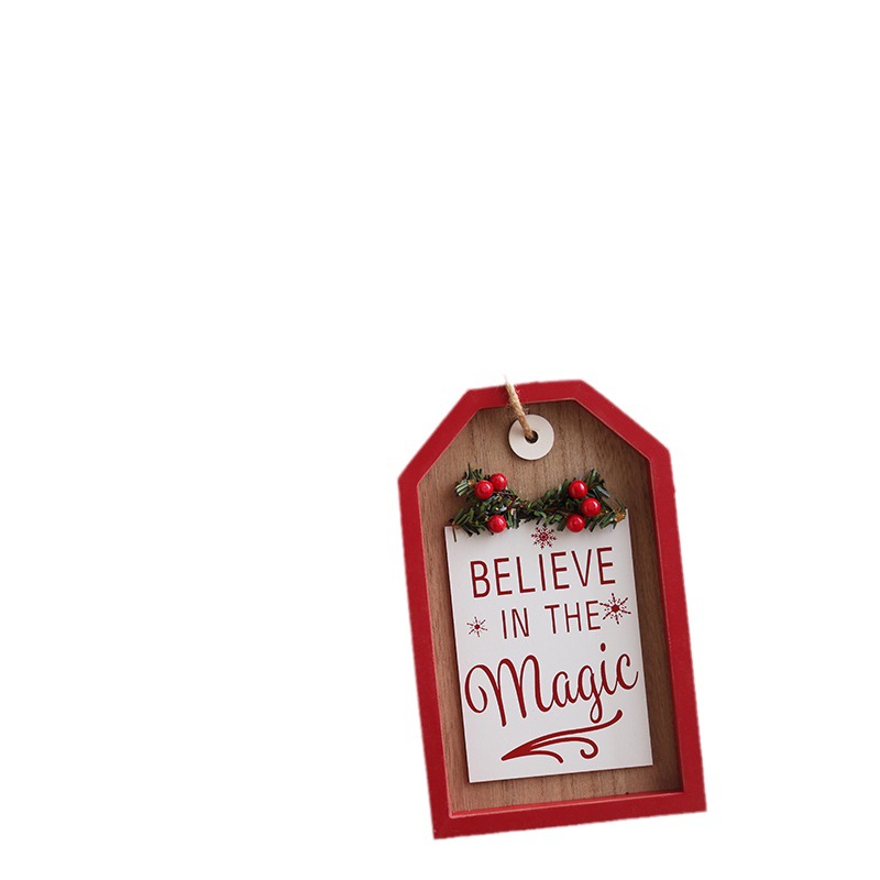 Puerta de madera de Navidad colgante de estilo retro americano colgante de pared puerta de cafeteria colgante de ventana de Navidad escena de disparo de props