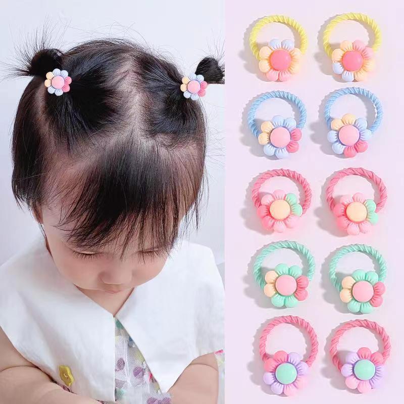 Bandas elásticas para el pelo para niñas, coleteros infantiles con dibujos animados, nuevo estilo 2025, coleteros para bebés que no dañan el cabello, accesorios para el cabello, coleteros con lazo, cuidado del cabello.