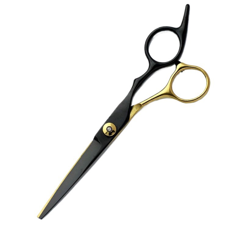 Tesoura profissional para desbaste e corte de franja, ideal para mulheres que desejam cortar o próprio cabelo em casa._voghion.com