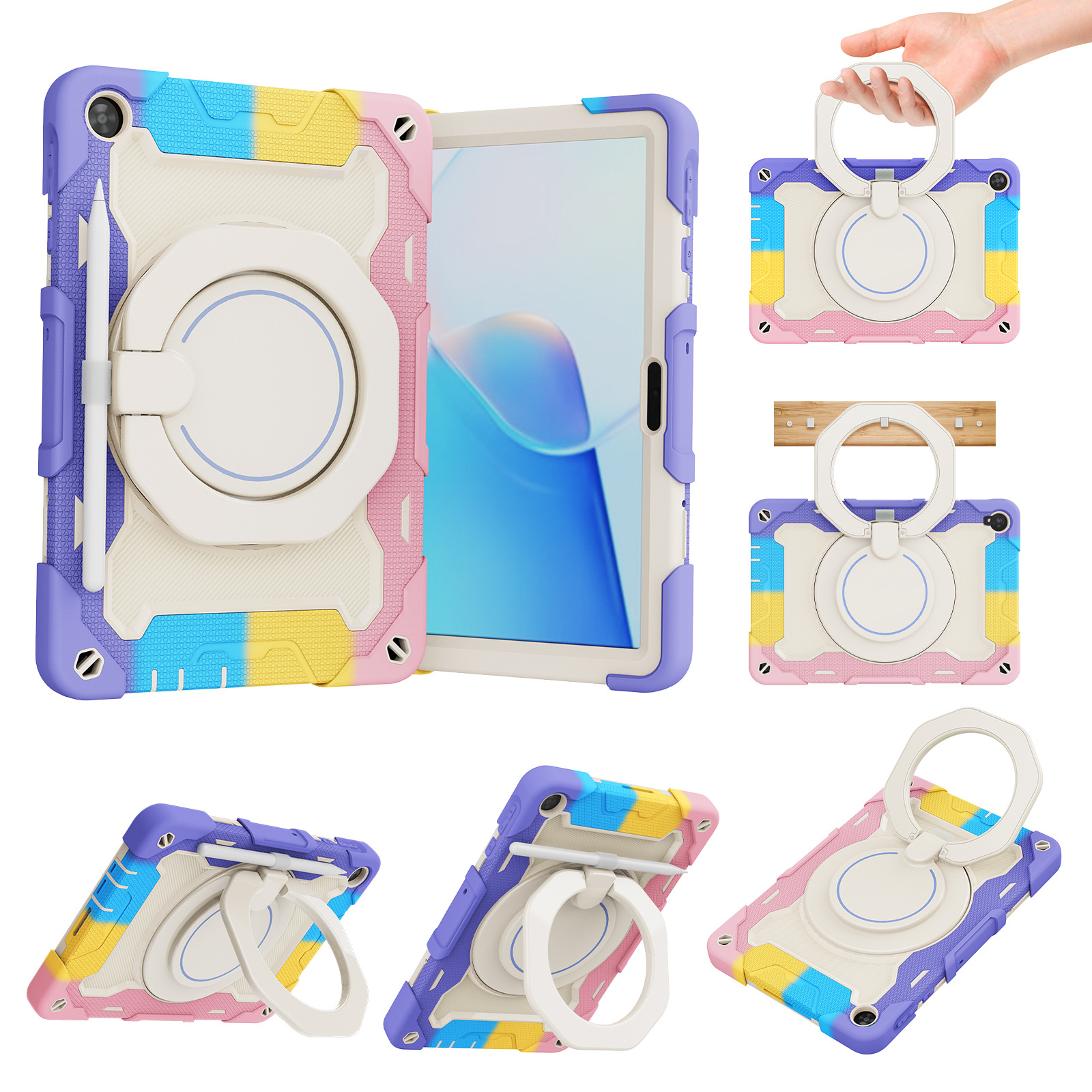 Suitable for Huawei matepad se Tablet Protective Case Enjoy Tablet 2 Rotating Bracket T10s Silicone Anti-fall Case