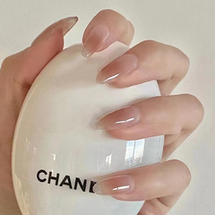 B595仙草中長腮紅甲成品穿戴甲假指甲學生自粘工廠直銷一件代發