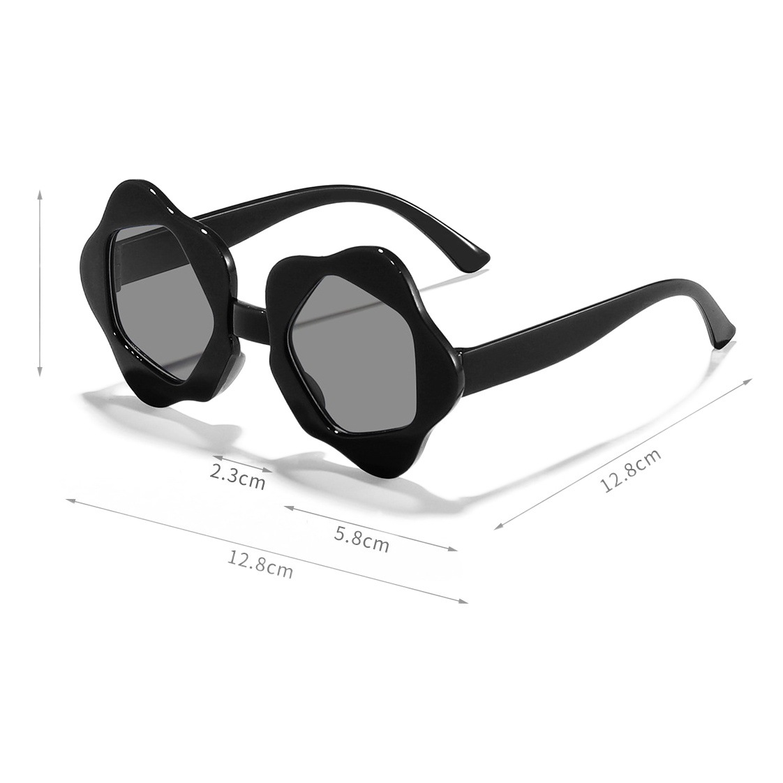 2024 niños irregular ins estilo pequeña flor moda divertida gafas desgaste al aire libre esencial protección solar gafas de sol