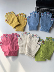 卡通搞怪手套五指可愛韓版毛線加厚保暖針織手套秋冬天騎車可觸屏