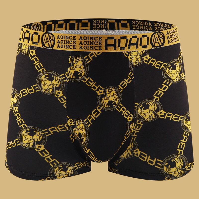 Luxury Printed Men's Underwear, Young Boys' Sports Boxer Briefs, Men's Boxer Briefs, Breathable Student Shorts, Wholesale