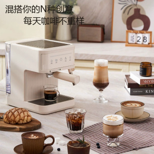 Cross-border Italian coffee machine household high-pressure extraction small office semi-automatic concentrated steam coffee bean milk foam