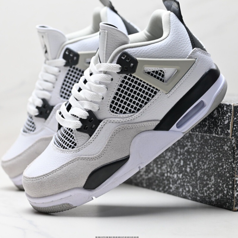 Putian Men's Shoes Aj4 Mid-Top White Cement Oreo University Blue Replica Original Casual Basketball Shoes