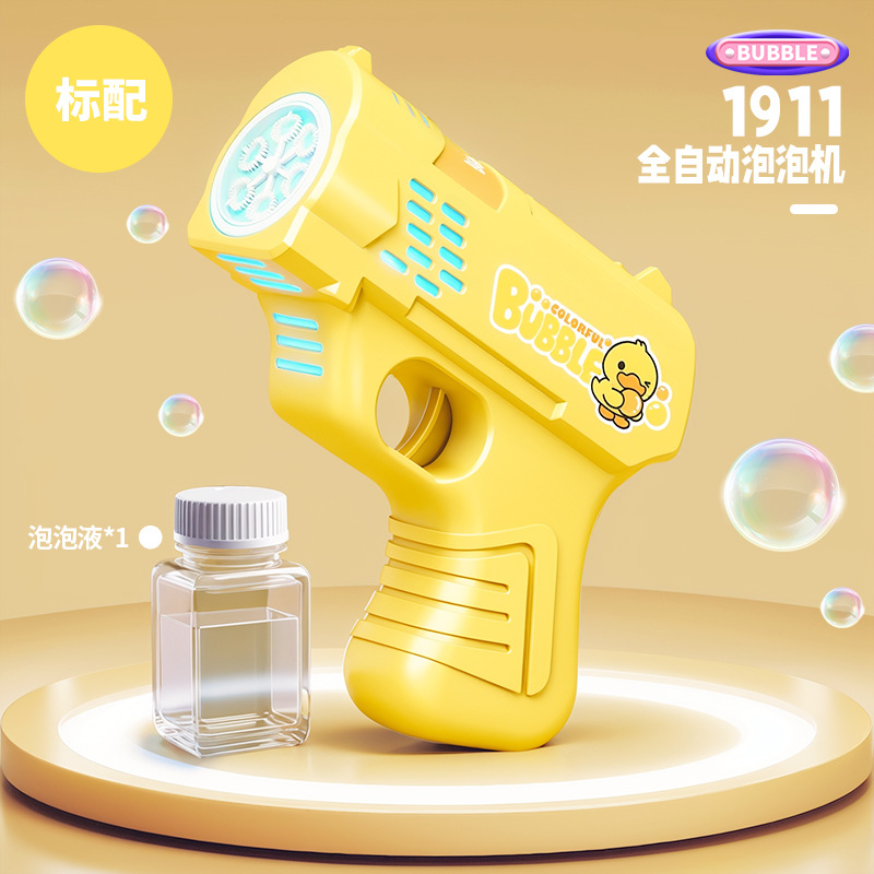 Red de celebridades estilo caliente pistola de burbujas Gatling de 32 hoyos juguetes para niños unicornio máquina de burbujas eléctrica de mano puesto al por mayor