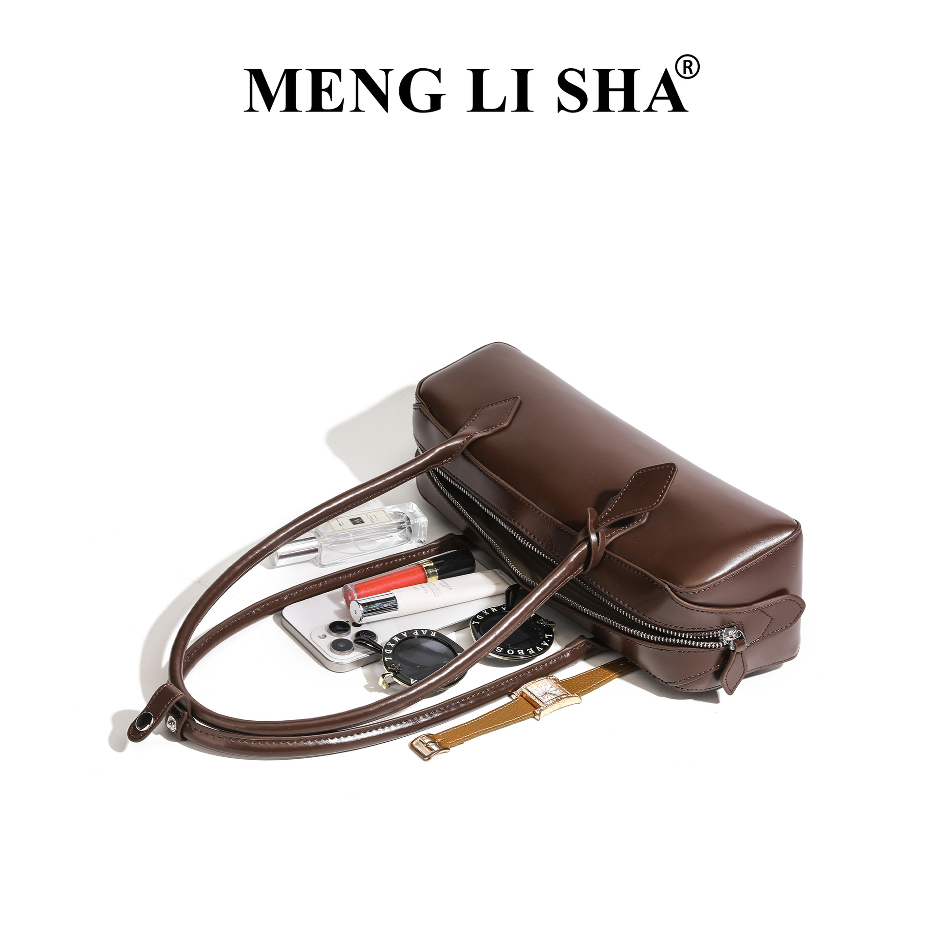 2026 New French Niche Design Single Shoulder Bag, Commuter Cowhide Underarm Bag, Versatile Long Red Baguette Bag For Women - Thumbnail 4