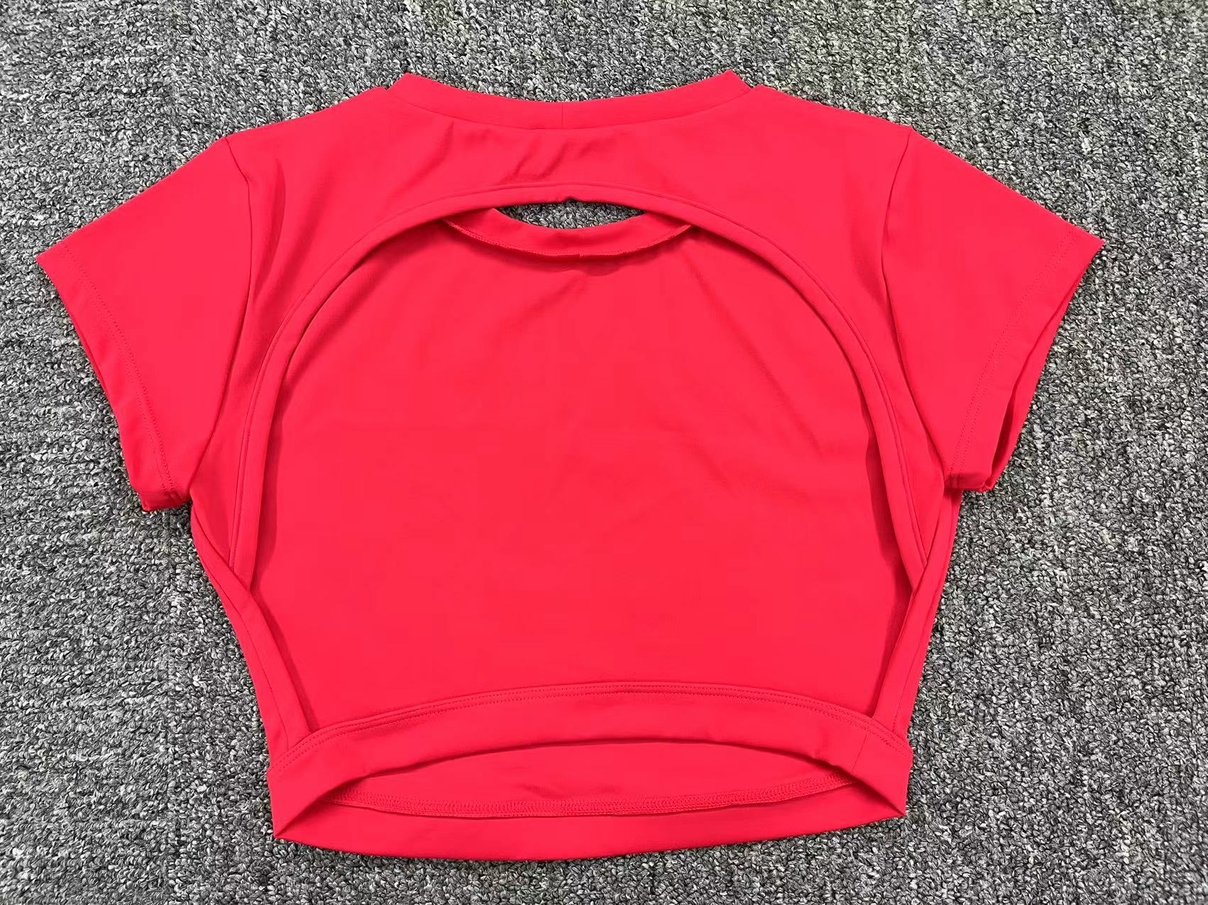 Sports Solid Color Active Tops Nylon Cotton Blend T-shirt Activewear display picture 36