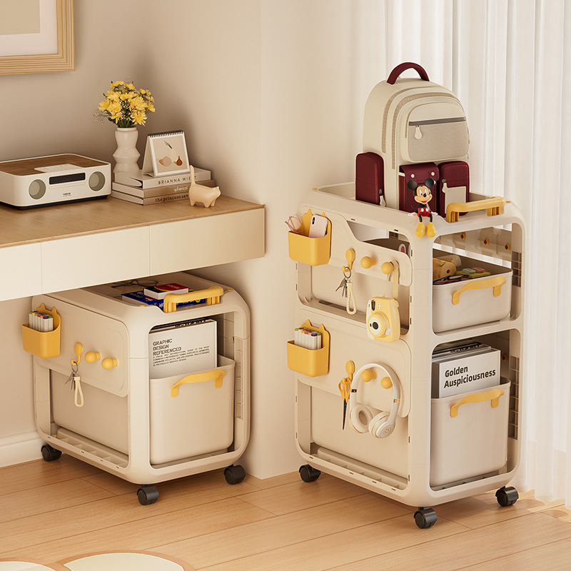 Estante para mochila escolar, escritorio extraíble, canasta, estante para cochecito para el hogar, fondo de mesa, bolsa, almacenamiento de artefacto con polea
