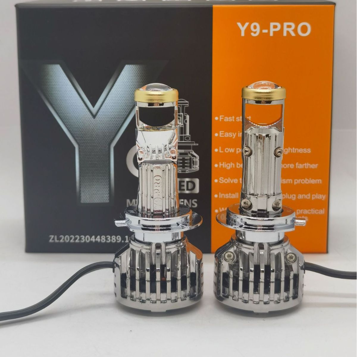 자동차 LED 헤드라이트 H4 작은 렌즈 Y8 Y6D Y3 Y4 T40 Y7D 자동차 오토바이 유니버설 12V-24V
