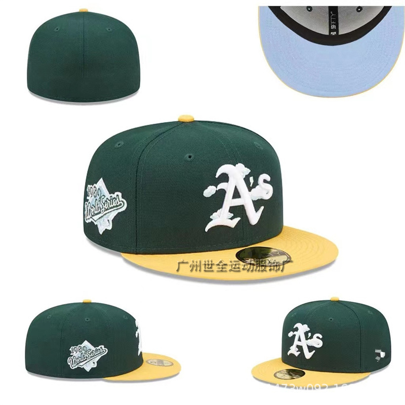 完全密閉型スポーツチーム野球帽、男性と女性用、刺繍入りフラットつば帽子、日焼け防止ひさしキャップ、調節不可能な帽子|undefined