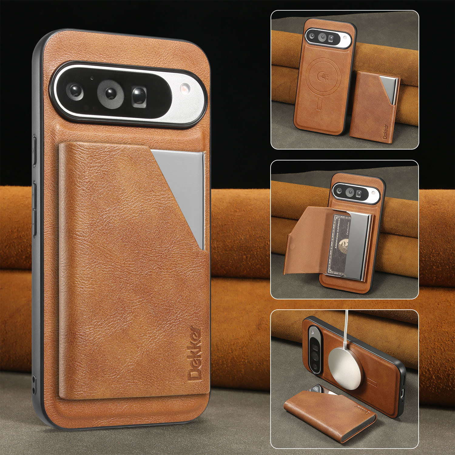 Brown card holder