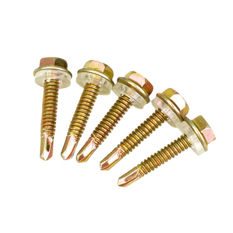 厂家直供镀锌碳钢六角钻尾丝双头牙自攻燕尾彩钢瓦螺丝钉慈溪厂家