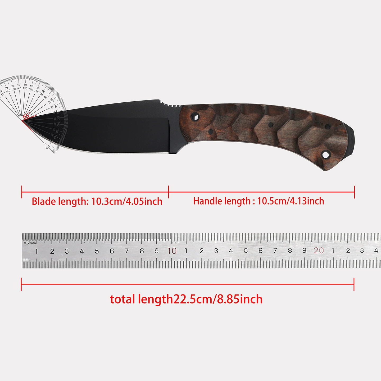 Winkler Woodcutter Outdoor Straight Knife Maple Handle Kydex Lined Sheath Pocket Knife Outdoor Knife Rescue Knife