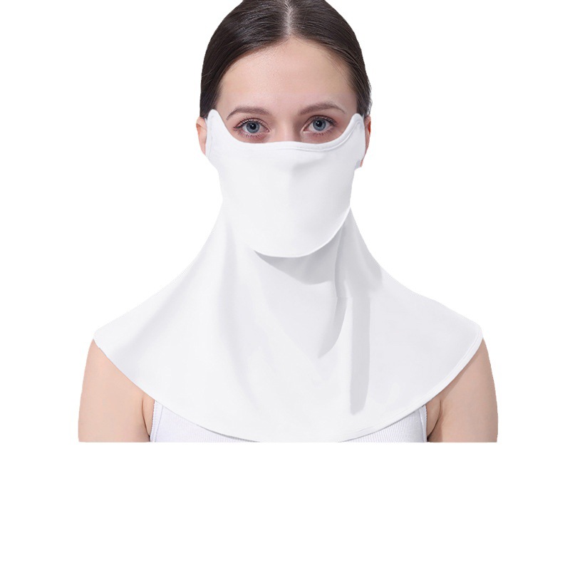 MEETSUNNY protección del cuello máscara de protección solar de seda de hielo femenino oreja colgando protección UV velo cara cubierta chal sombrilla toalla