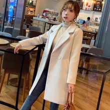 毛呢外套女中长款秋冬季新款韩版宽松呢子大衣加厚秋冬装妮子