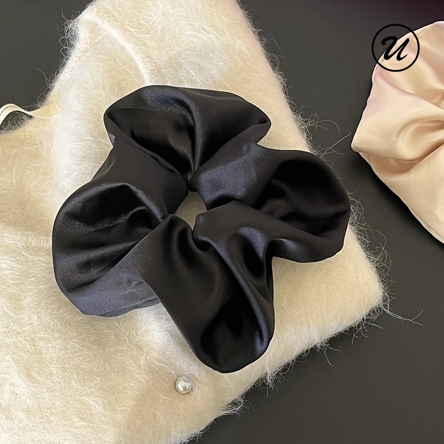 Encaje de flor coreana Encaje de intestino grueso Anillo de cabello femenino Cabeza de flor de viento pastoral Cuerda de cabeza de bola de gran tamaño Accesorios para el cabello de alta calidad