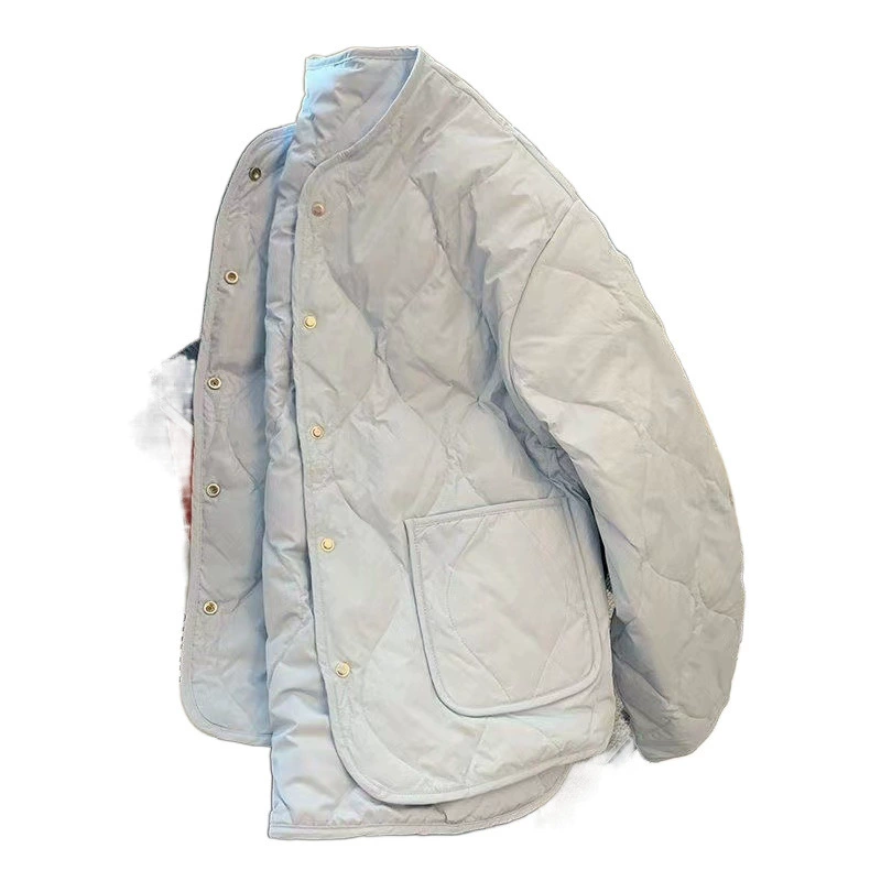 Blue winter sexy keep warm quilted down jacket, 2024 years