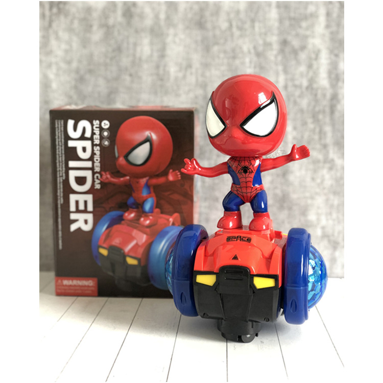 クロスボーダー热い贩売电気ユニバーサルバランス车スパイダーマン360回転音楽ライト子供祭りプレゼント
