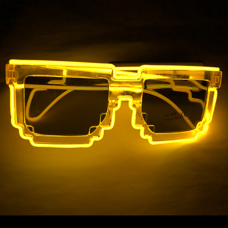 Gafas LED con Mosaico de Celebridades de Internet Transfronterizas, con un Toque Tecnológico, Gafas Luminosas Intermitentes, Accesorios Fluorescentes para Entretenimiento en Bares