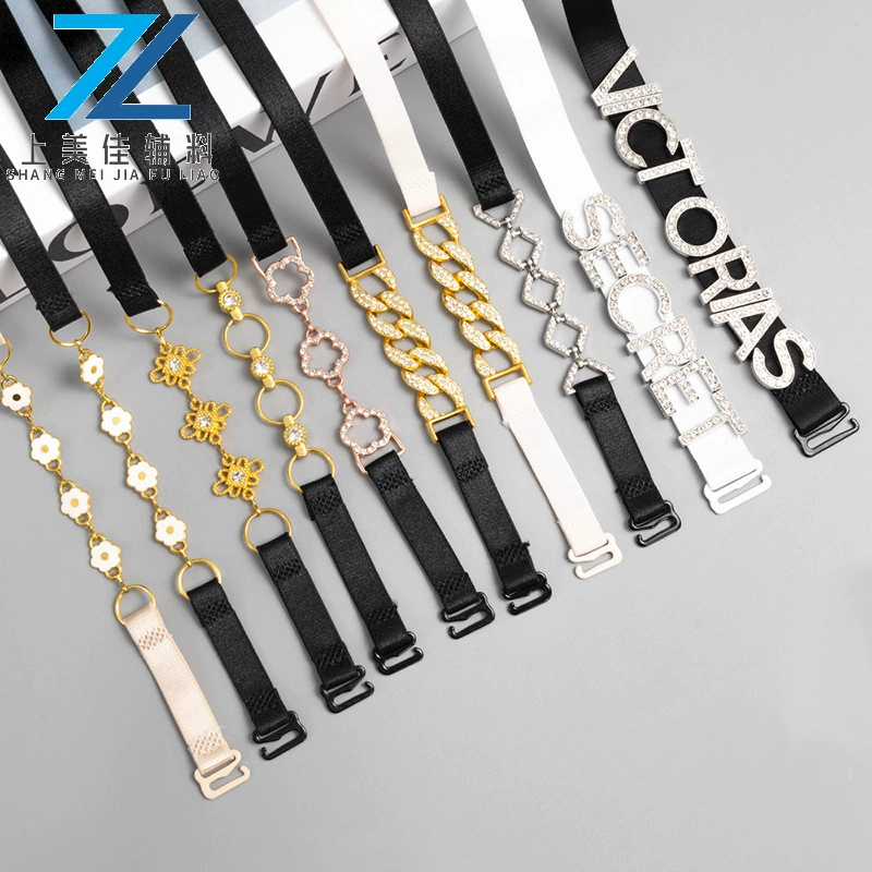 Металлические украшения для платья тканевые бретельки со стразами