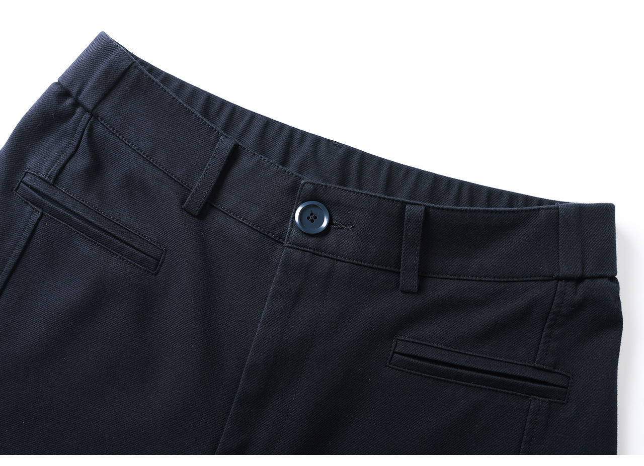 Quần culottes nữ ống rộng dáng lười, chất liệu tencel cotton mềm mại, cạp cao suông nhẹ — Xanh lông mòng đen chi tiết 24