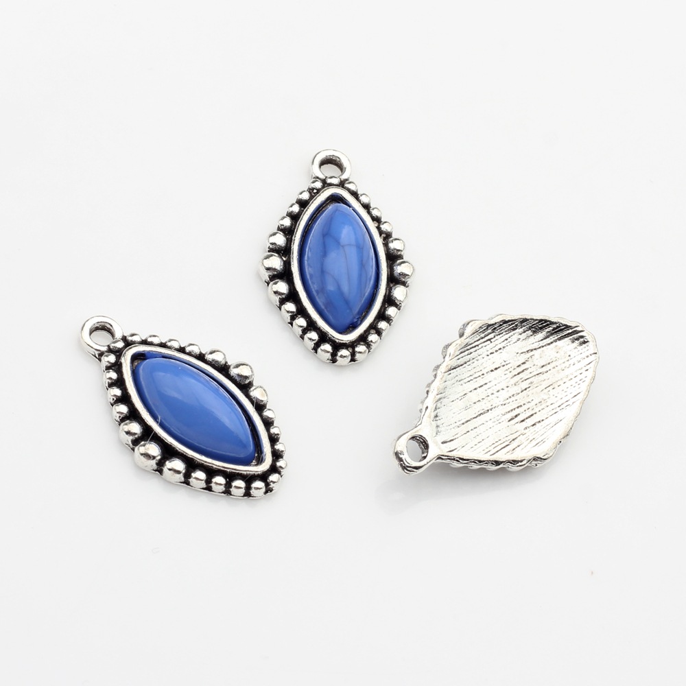 Simple retro aleación antigua plata flor forma colgante accesorios DIY joyería pendientes accesorios material