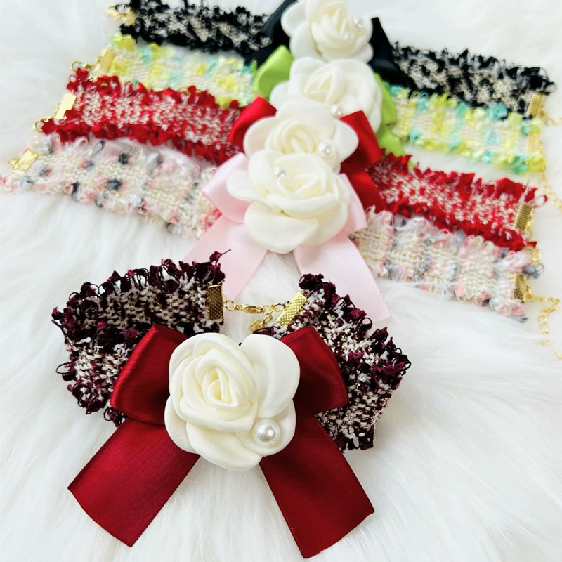 Домашний питомец маленький ароматный ветер нагрудник кошка кукла нагрудник милый кружевной нагрудник